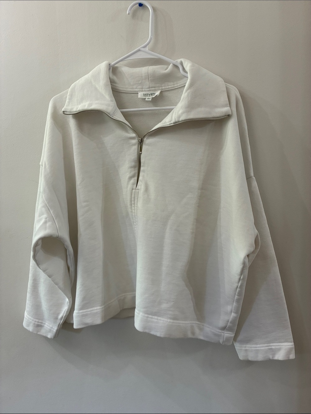 Haven Well Within - Half-Zip Pullover Sweatshirt - white - xL - 100% cotton